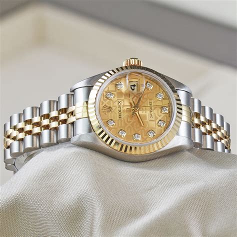 ladies rolex bi metal datejust|rolex lady datejust oyster.